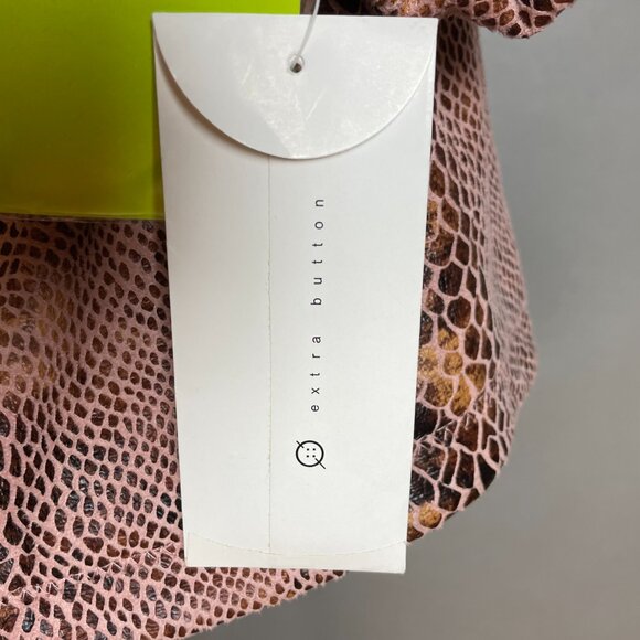 Chi by Falchi Jacket Faux Reptile Skin NWT Detachable Hood Women Size Large Coat - Picture 12 of 15